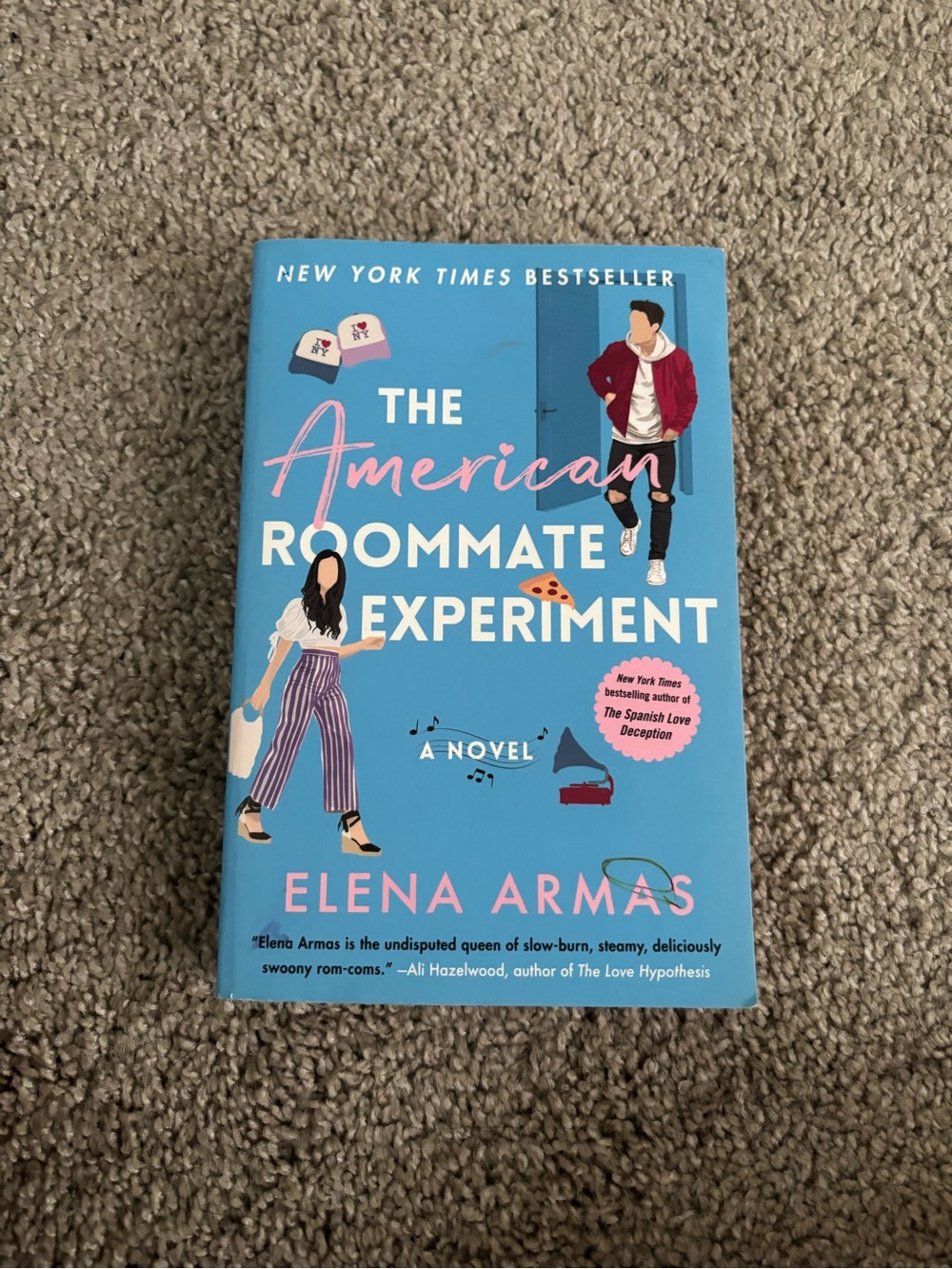 The American Roommate Experiment by Elena Armas - Bright Blue Cover